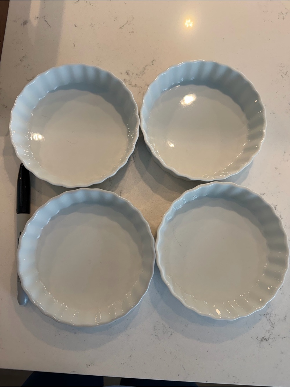 4 Ceramic Tart Dishes